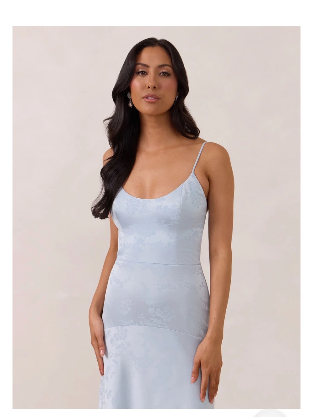 Park & Fifth Light Blue Satin Maxi Slip Dress